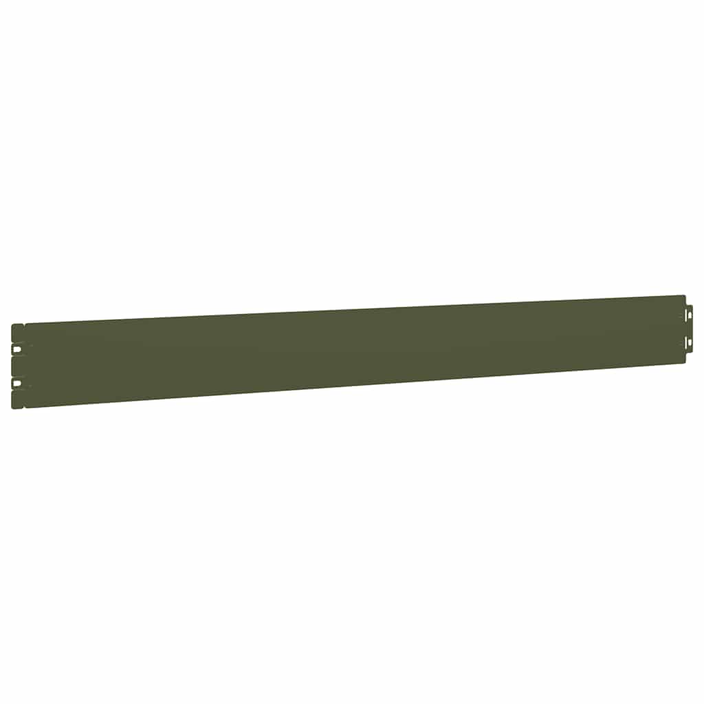 vidaXL Borduri de gazon 50 buc Verde olive Oțel laminat la rece vidaXL Borduri de gazon 50 buc Verde olive Oțel laminat la rece