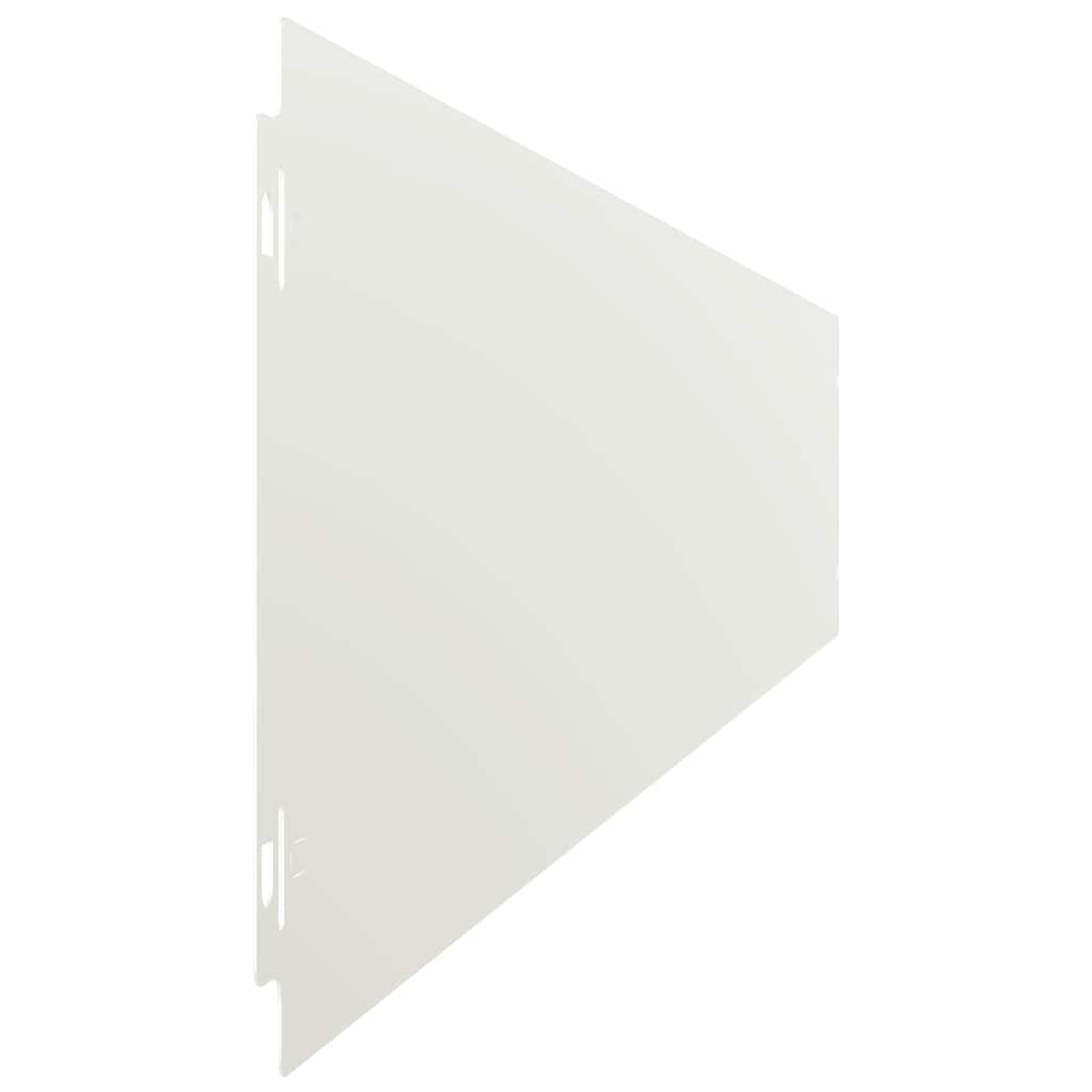 vidaXL Borduri de gazon 10 buc Alb 15x103 cm Oțel laminat la rece vidaXL Borduri de gazon 10 buc Alb 15x103 cm Oțel laminat la rece