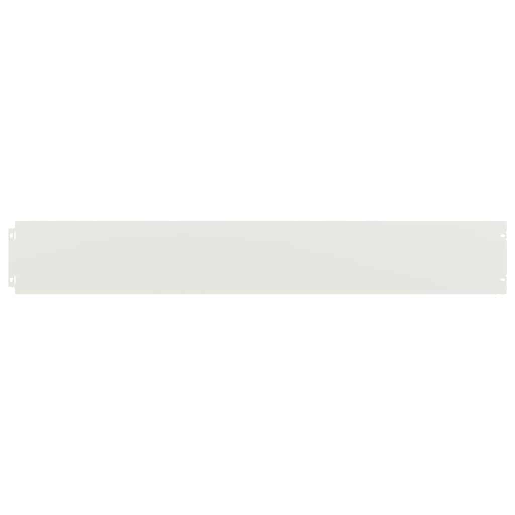 vidaXL Borduri de gazon 50 buc Alb 15x103 cm Oțel laminat la rece