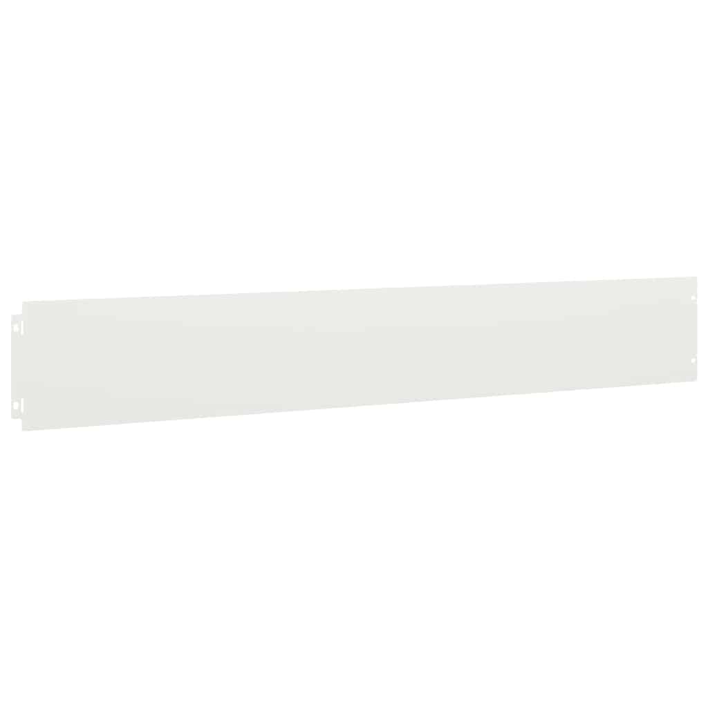 vidaXL Borduri de gazon 50 buc Alb 15x103 cm Oțel laminat la rece