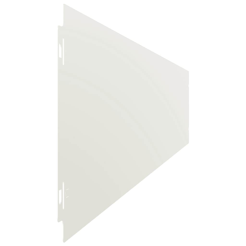 vidaXL Borduri de gazon 50 buc Alb 15x103 cm Oțel laminat la rece