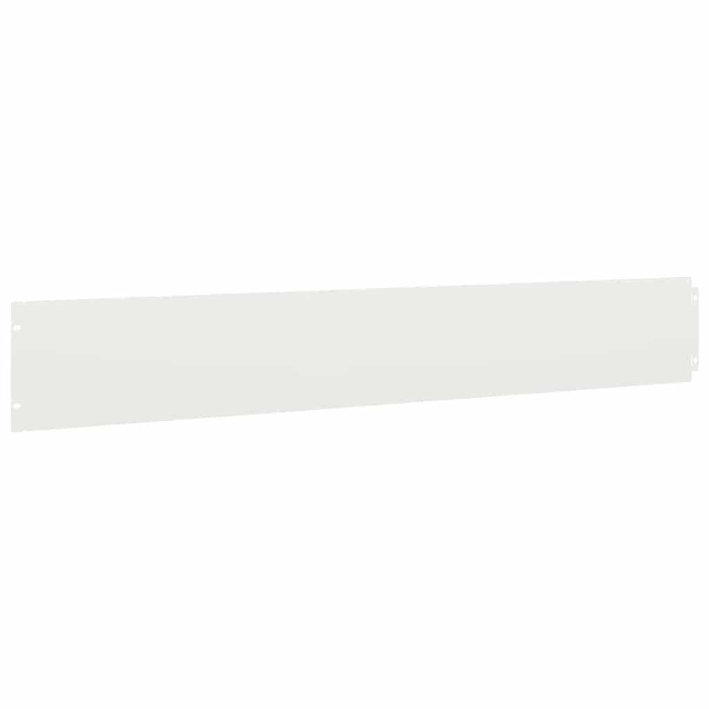 vidaXL Borduri de gazon 50 buc Alb 15x103 cm Oțel laminat la rece
