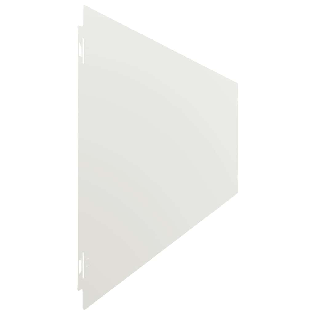 vidaXL Borduri de gazon 30 buc Alb 20x103 cm Oțel laminat la rece