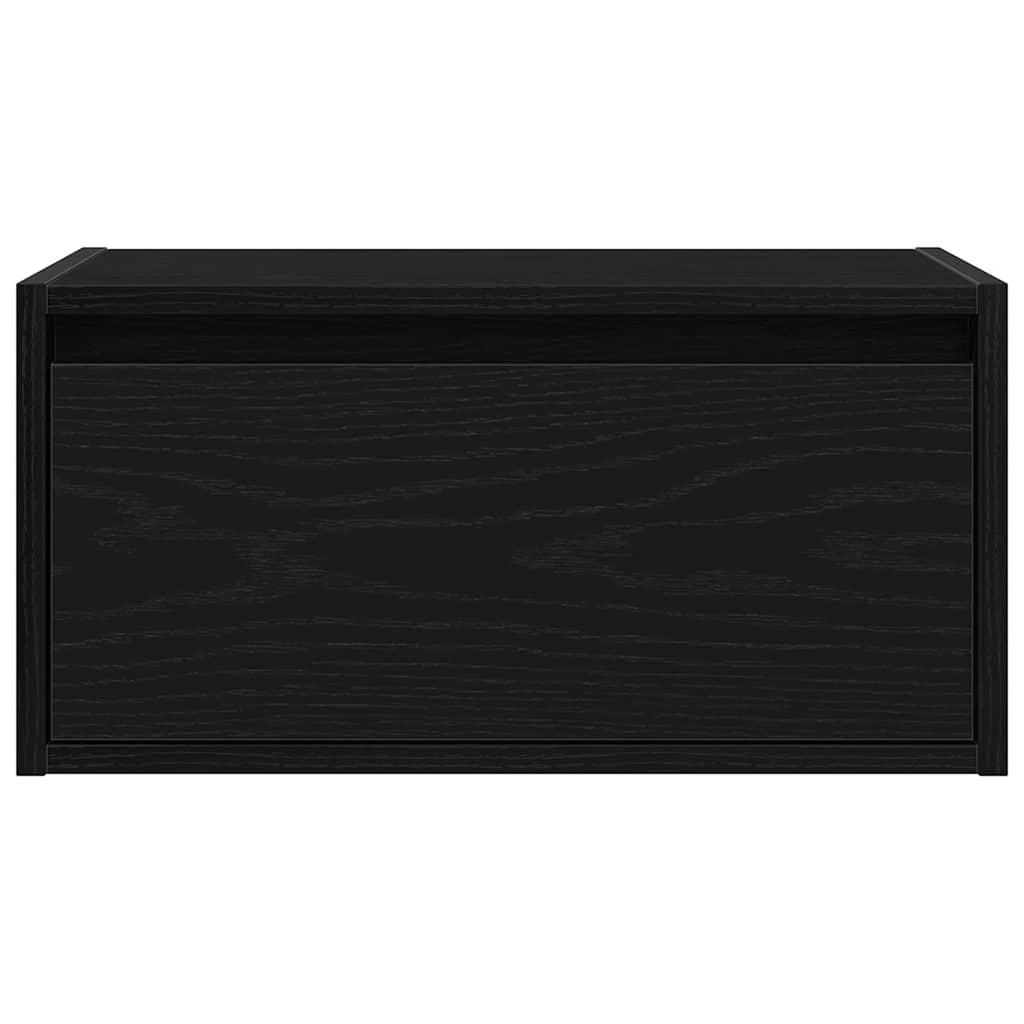vidaXL Noptiere montate pe perete cu lumini LED 2 buc Stejar negru vidaXL Noptiere montate pe perete cu lumini LED 2 buc Stejar negru