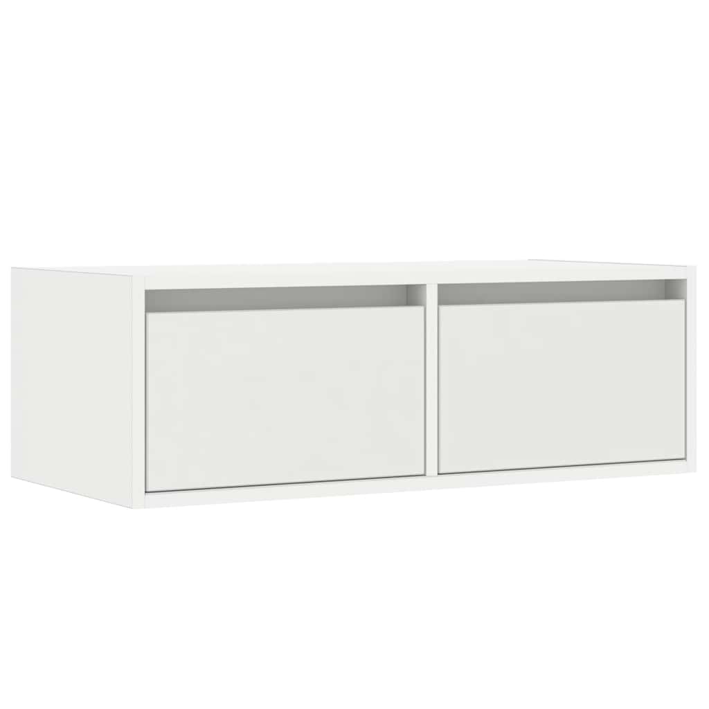 vidaXL Dulap TV cu lumini LED alb 75x35,5x25 cm vidaXL Dulap TV cu lumini LED alb 75x35,5x25 cm