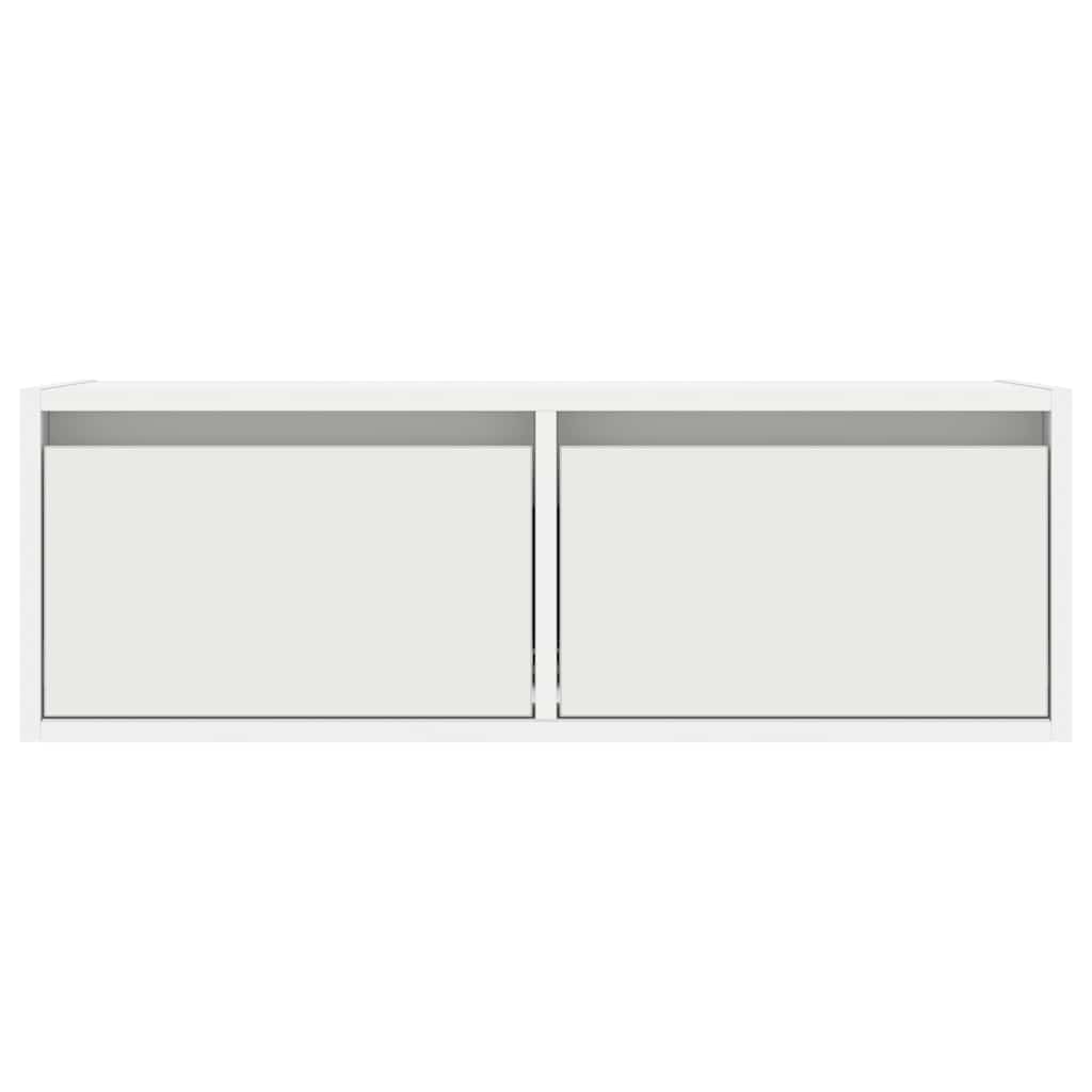 vidaXL Dulap TV cu lumini LED alb 75x35,5x25 cm vidaXL Dulap TV cu lumini LED alb 75x35,5x25 cm