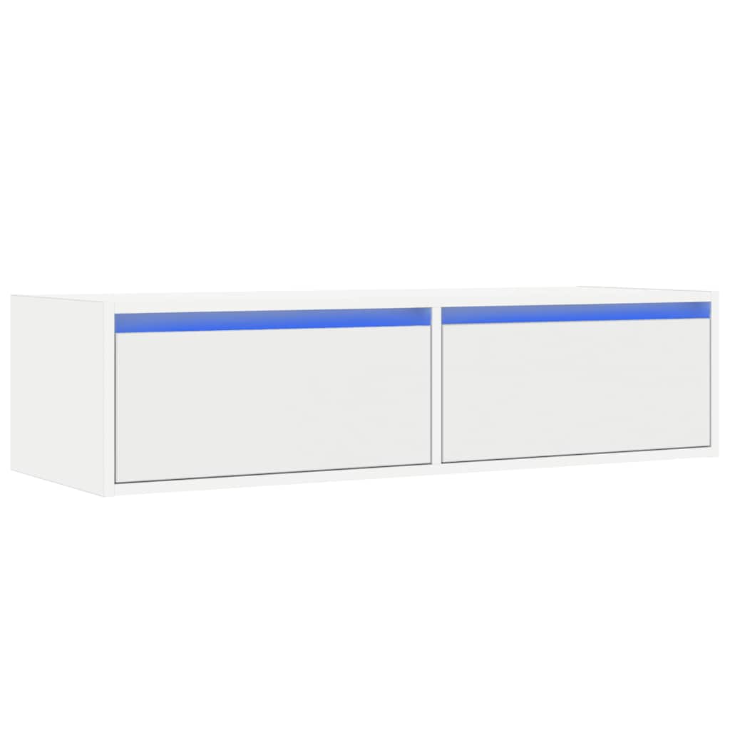 vidaXL Dulap TV cu lumini LED alb 100X35,5x25 cm vidaXL Dulap TV cu lumini LED alb 100X35,5x25 cm