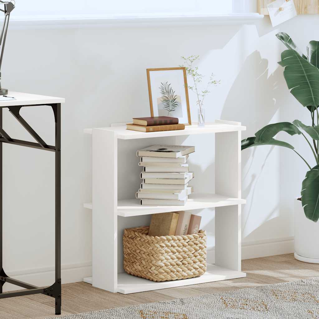 vidaXL Bibliotecă cu 3 niveluri, alb 60x30x60 cm lemn prelucrat vidaXL Bibliotecă cu 3 niveluri, alb 60x30x60 cm lemn prelucrat