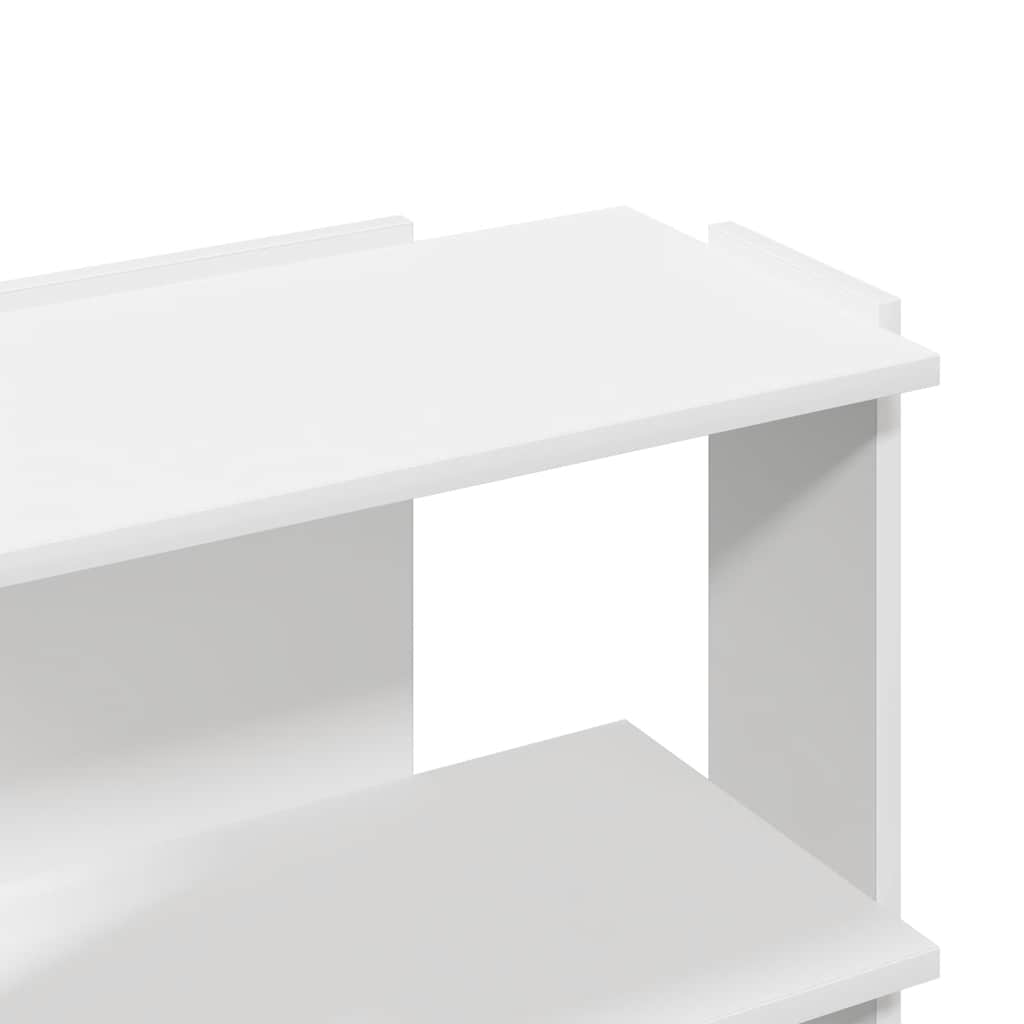 vidaXL Bibliotecă cu 3 niveluri, alb 60x30x60 cm lemn prelucrat vidaXL Bibliotecă cu 3 niveluri, alb 60x30x60 cm lemn prelucrat