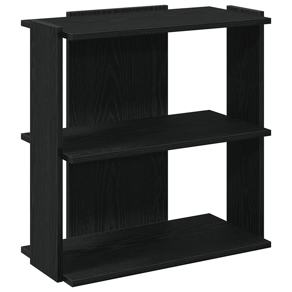 vidaXL Bibliotecă cu 3 niveluri, negru, 60x30x60 cm, lemn prelucrat vidaXL Bibliotecă cu 3 niveluri, negru, 60x30x60 cm, lemn prelucrat
