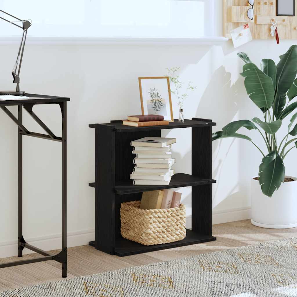 vidaXL Bibliotecă cu 3 niveluri, negru, 60x30x60 cm, lemn prelucrat vidaXL Bibliotecă cu 3 niveluri, negru, 60x30x60 cm, lemn prelucrat