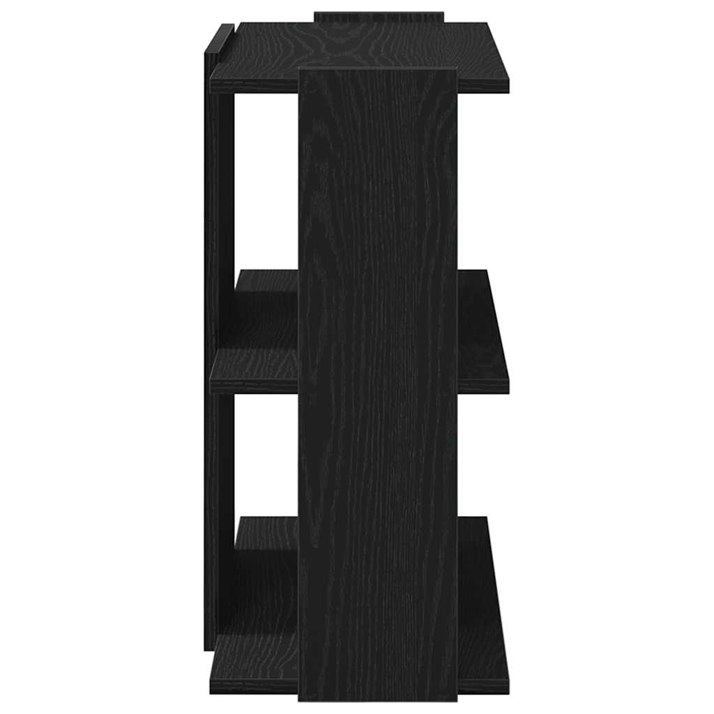 vidaXL Bibliotecă cu 3 niveluri, negru, 60x30x60 cm, lemn prelucrat vidaXL Bibliotecă cu 3 niveluri, negru, 60x30x60 cm, lemn prelucrat