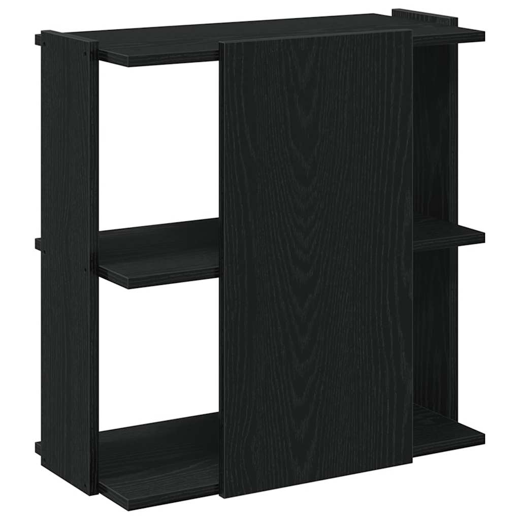vidaXL Bibliotecă cu 3 niveluri, negru, 60x30x60 cm, lemn prelucrat vidaXL Bibliotecă cu 3 niveluri, negru, 60x30x60 cm, lemn prelucrat