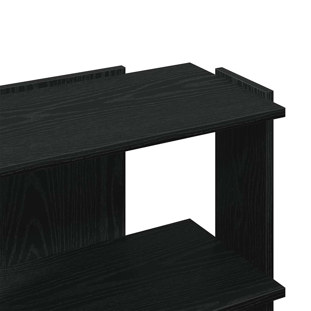 vidaXL Bibliotecă cu 3 niveluri, negru, 60x30x60 cm, lemn prelucrat vidaXL Bibliotecă cu 3 niveluri, negru, 60x30x60 cm, lemn prelucrat
