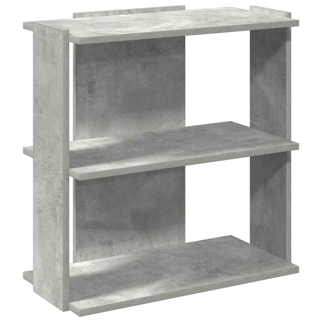 vidaXL Bibliotecă cu 3 niveluri gri beton 60x30x60 cm lemn