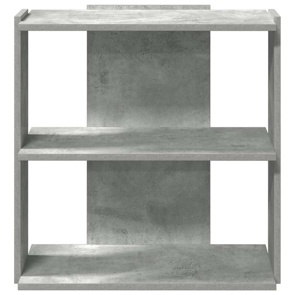 vidaXL Bibliotecă cu 3 niveluri gri beton 60x30x60 cm lemn