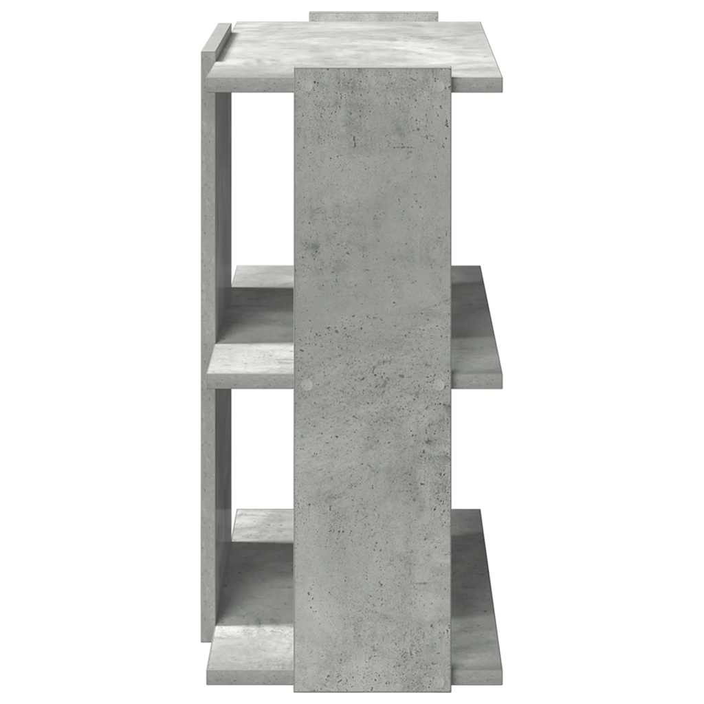 vidaXL Bibliotecă cu 3 niveluri gri beton 60x30x60 cm lemn