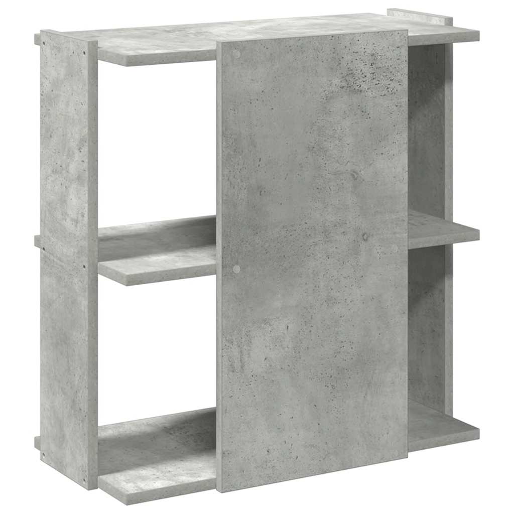 vidaXL Bibliotecă cu 3 niveluri gri beton 60x30x60 cm lemn