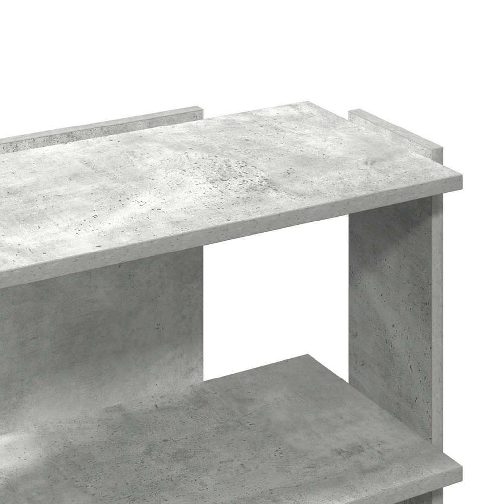 vidaXL Bibliotecă cu 3 niveluri gri beton 60x30x60 cm lemn