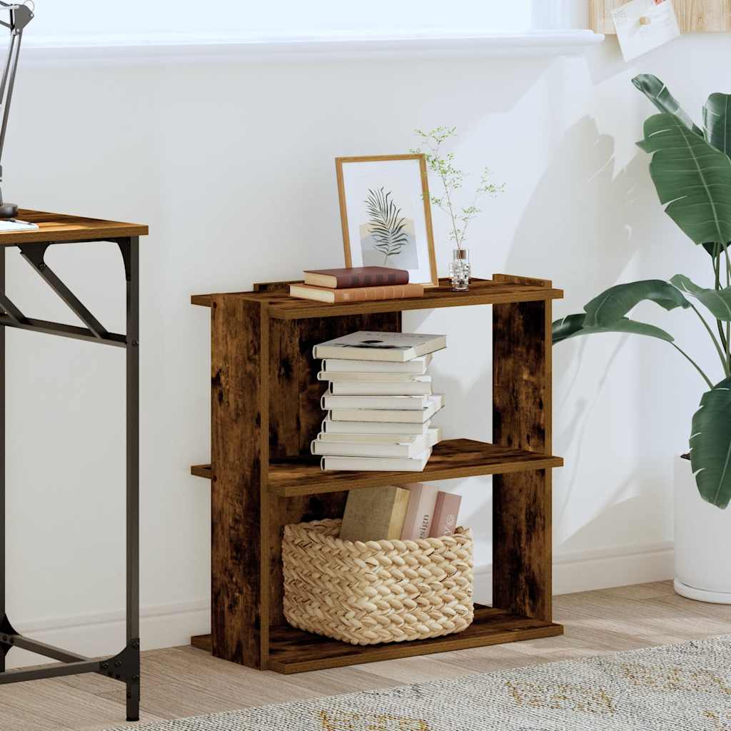 vidaXL Bibliotecă 3 niveluri stejar fumuriu 60x30x60 cm lemn prelucrat vidaXL Bibliotecă 3 niveluri stejar fumuriu 60x30x60 cm lemn prelucrat