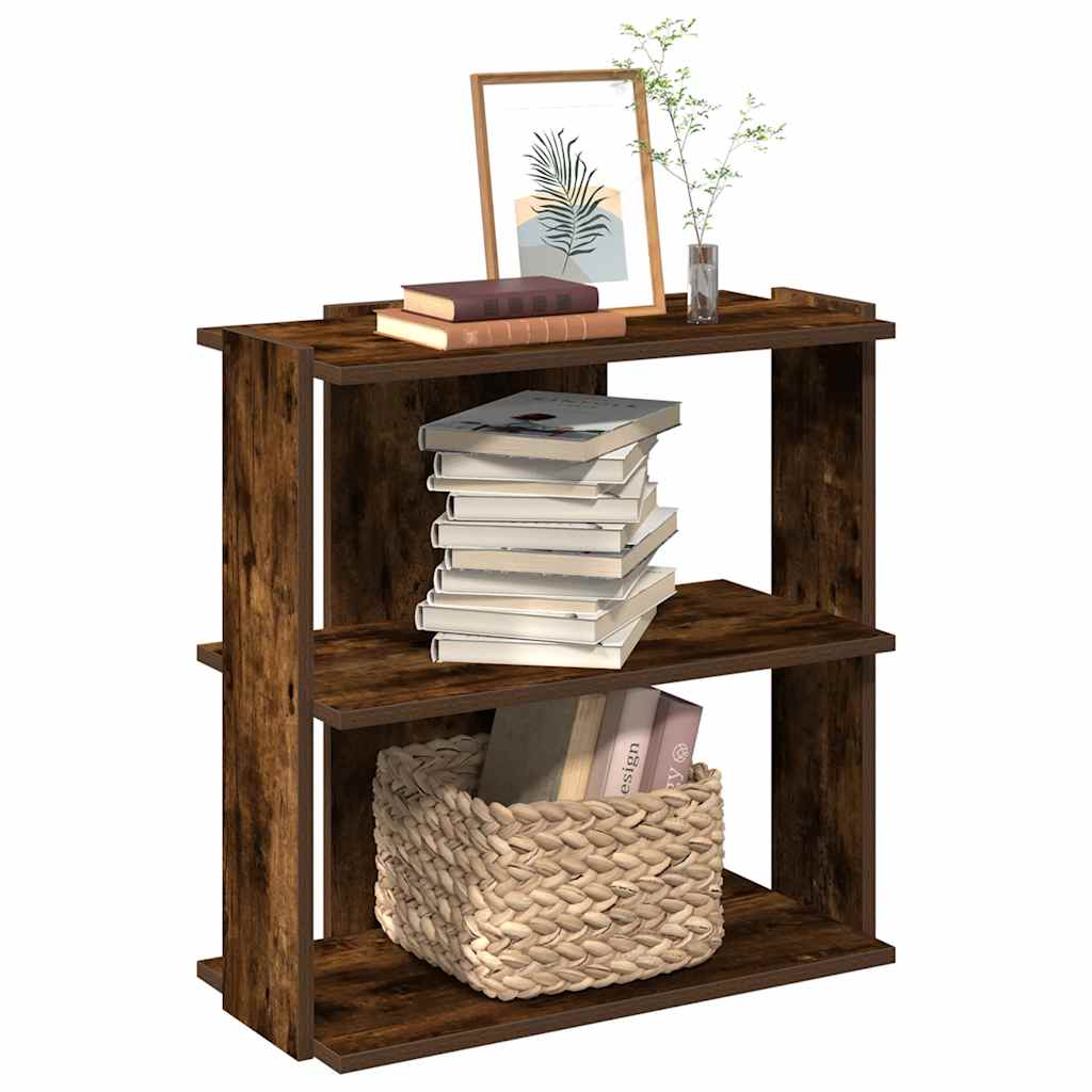 vidaXL Bibliotecă 3 niveluri stejar fumuriu 60x30x60 cm lemn prelucrat vidaXL Bibliotecă 3 niveluri stejar fumuriu 60x30x60 cm lemn prelucrat