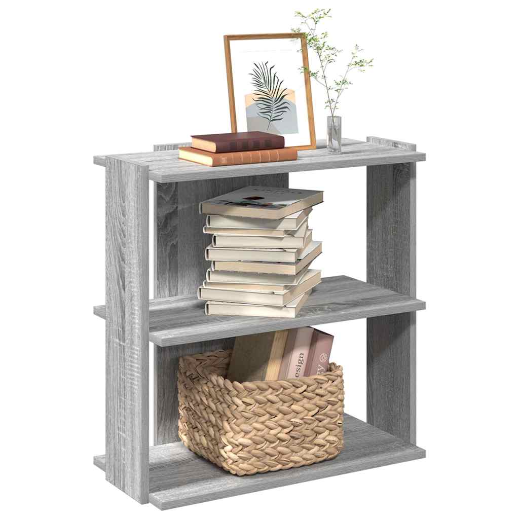 vidaXL Bibliotecă cu 3 niveluri gri sonoma 60x30x60 cm lemn compozit vidaXL Bibliotecă cu 3 niveluri gri sonoma 60x30x60 cm lemn compozit