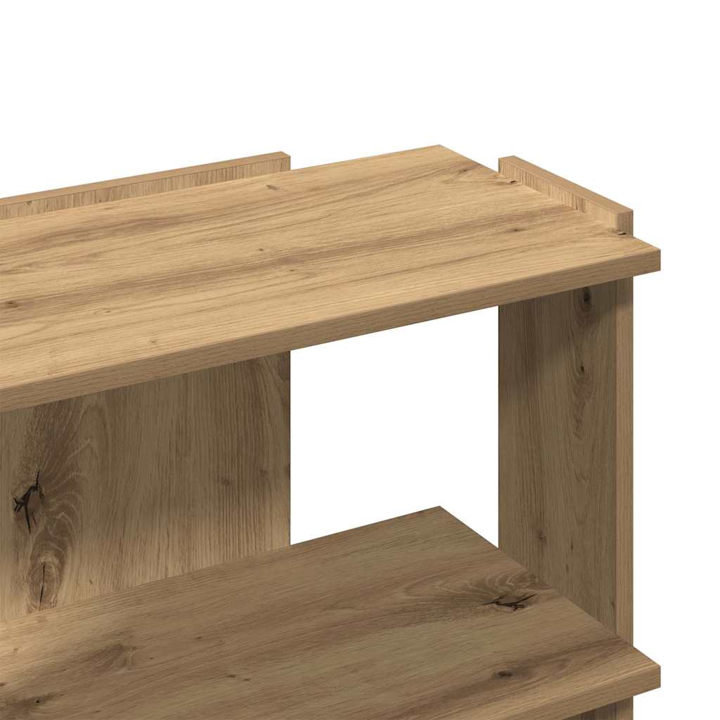 vidaXL Bibliotecă 3 etaje stejar artizanal 60x30x60 cm lemn prelucrat vidaXL Bibliotecă 3 etaje stejar artizanal 60x30x60 cm lemn prelucrat
