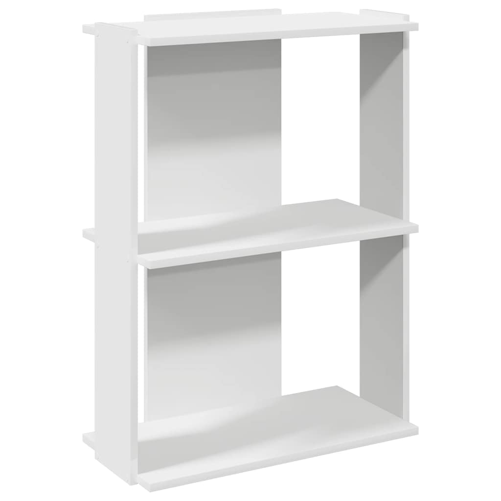 vidaXL Bibliotecă cu 3 niveluri, alb, 60x30x80 cm, lemn de prelucrare vidaXL Bibliotecă cu 3 niveluri, alb, 60x30x80 cm, lemn de prelucrare