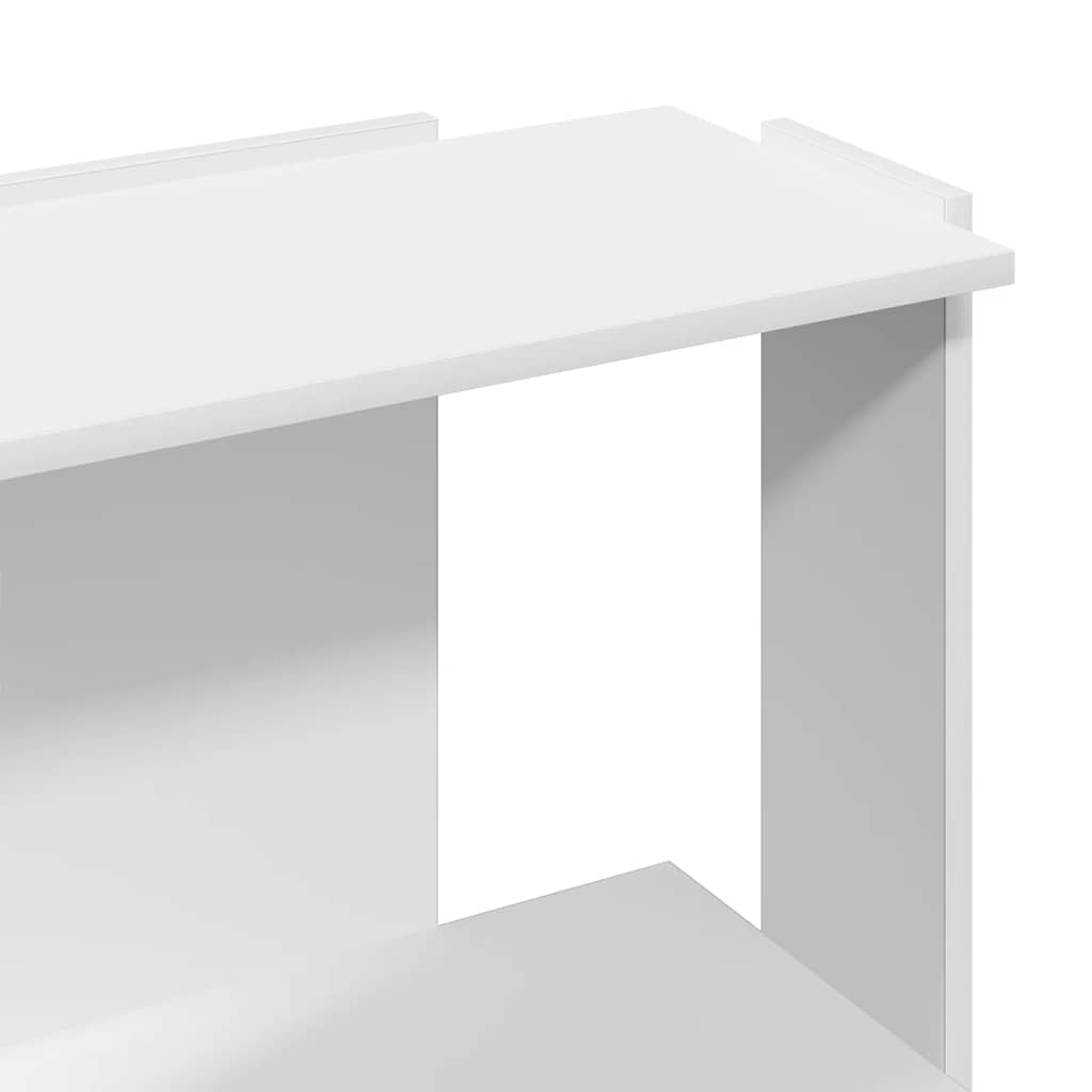 vidaXL Bibliotecă cu 3 niveluri, alb, 60x30x80 cm, lemn de prelucrare vidaXL Bibliotecă cu 3 niveluri, alb, 60x30x80 cm, lemn de prelucrare