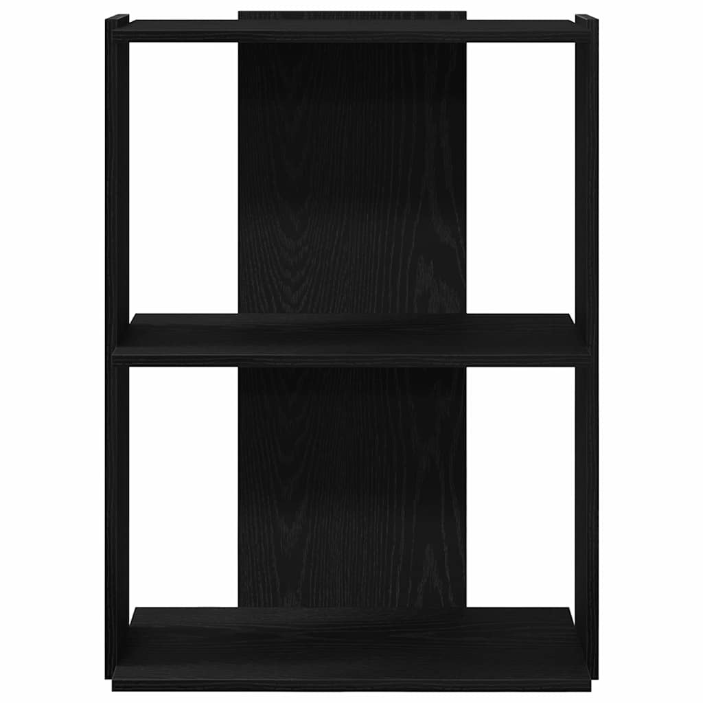 vidaXL Bibliotecă cu 3 etaje, negru, 60x30x80 cm, lemn de prelucrare vidaXL Bibliotecă cu 3 etaje, negru, 60x30x80 cm, lemn de prelucrare