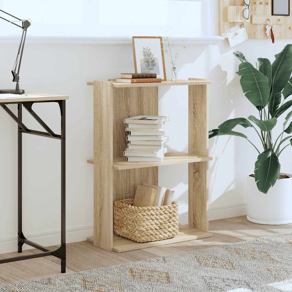 vidaXL Bibliotecă 3 niveluri stejar sonoma 60x30x80 cm, lemn prelucrat vidaXL Bibliotecă 3 niveluri stejar sonoma 60x30x80 cm, lemn prelucrat