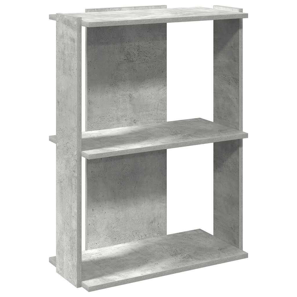vidaXL Bibliotecă cu 3 niveluri, gri beton, 60x30x80 cm lemn prelucrat vidaXL Bibliotecă cu 3 niveluri, gri beton, 60x30x80 cm lemn prelucrat