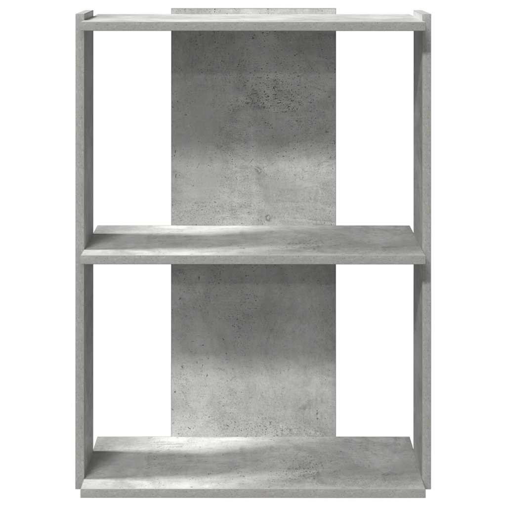 vidaXL Bibliotecă cu 3 niveluri, gri beton, 60x30x80 cm lemn prelucrat vidaXL Bibliotecă cu 3 niveluri, gri beton, 60x30x80 cm lemn prelucrat