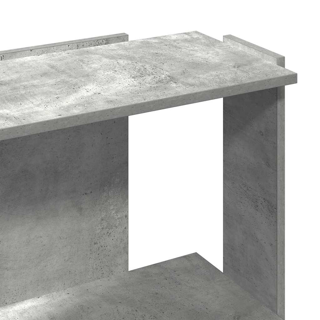 vidaXL Bibliotecă cu 3 niveluri, gri beton, 60x30x80 cm lemn prelucrat vidaXL Bibliotecă cu 3 niveluri, gri beton, 60x30x80 cm lemn prelucrat