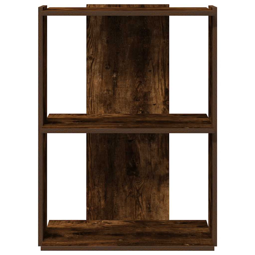 vidaXL Bibliotecă cu 3 etaje stejar afumat 60x30x80 cm lemn prelucrat vidaXL Bibliotecă cu 3 etaje stejar afumat 60x30x80 cm lemn prelucrat