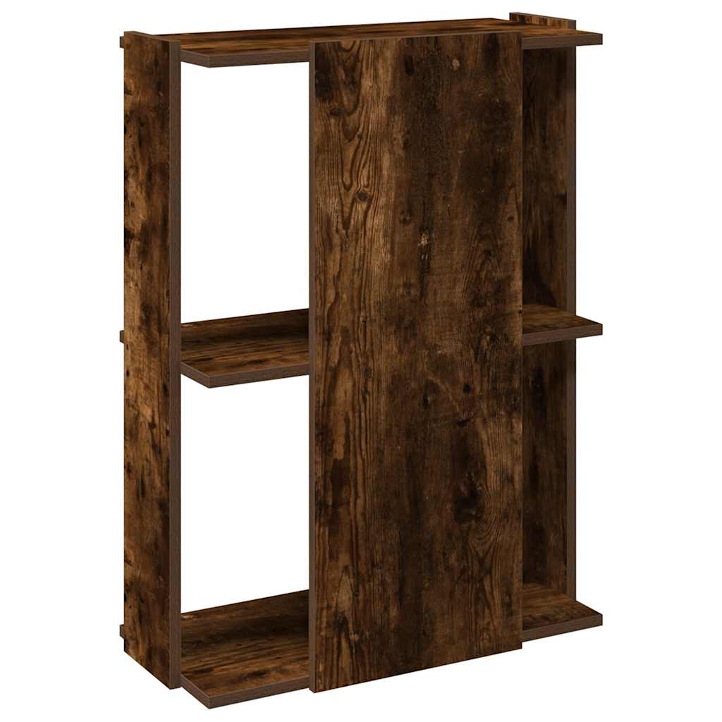 vidaXL Bibliotecă cu 3 etaje stejar afumat 60x30x80 cm lemn prelucrat vidaXL Bibliotecă cu 3 etaje stejar afumat 60x30x80 cm lemn prelucrat