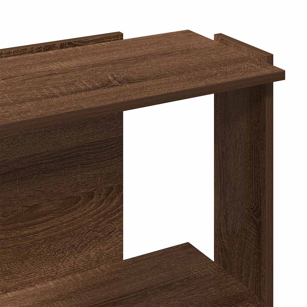 vidaXL Bibliotecă cu 3 etaje stejar maro 60x30x80 cm lemn prelucrat vidaXL Bibliotecă cu 3 etaje stejar maro 60x30x80 cm lemn prelucrat