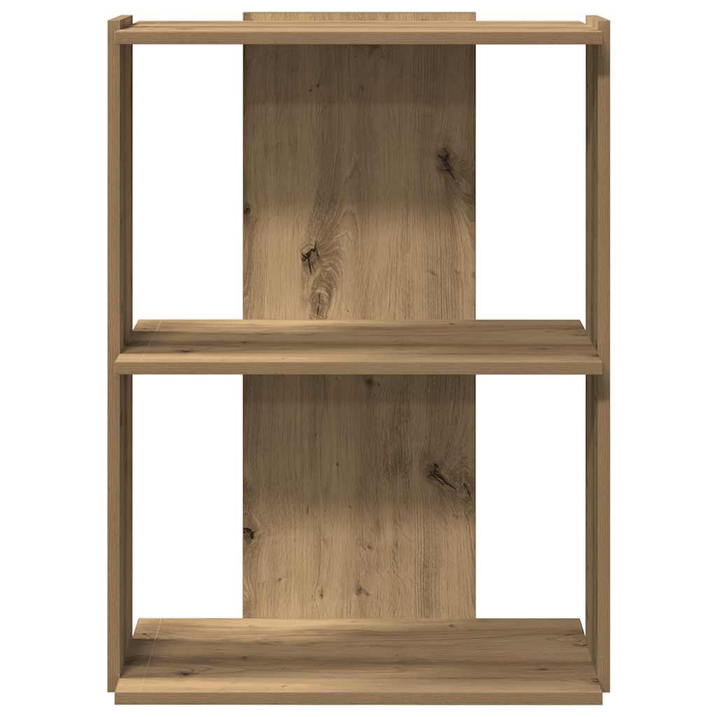 vidaXL Bibliotecă 3 etaje stejar artizanal 60x30x80 cm lemn prelucrat
