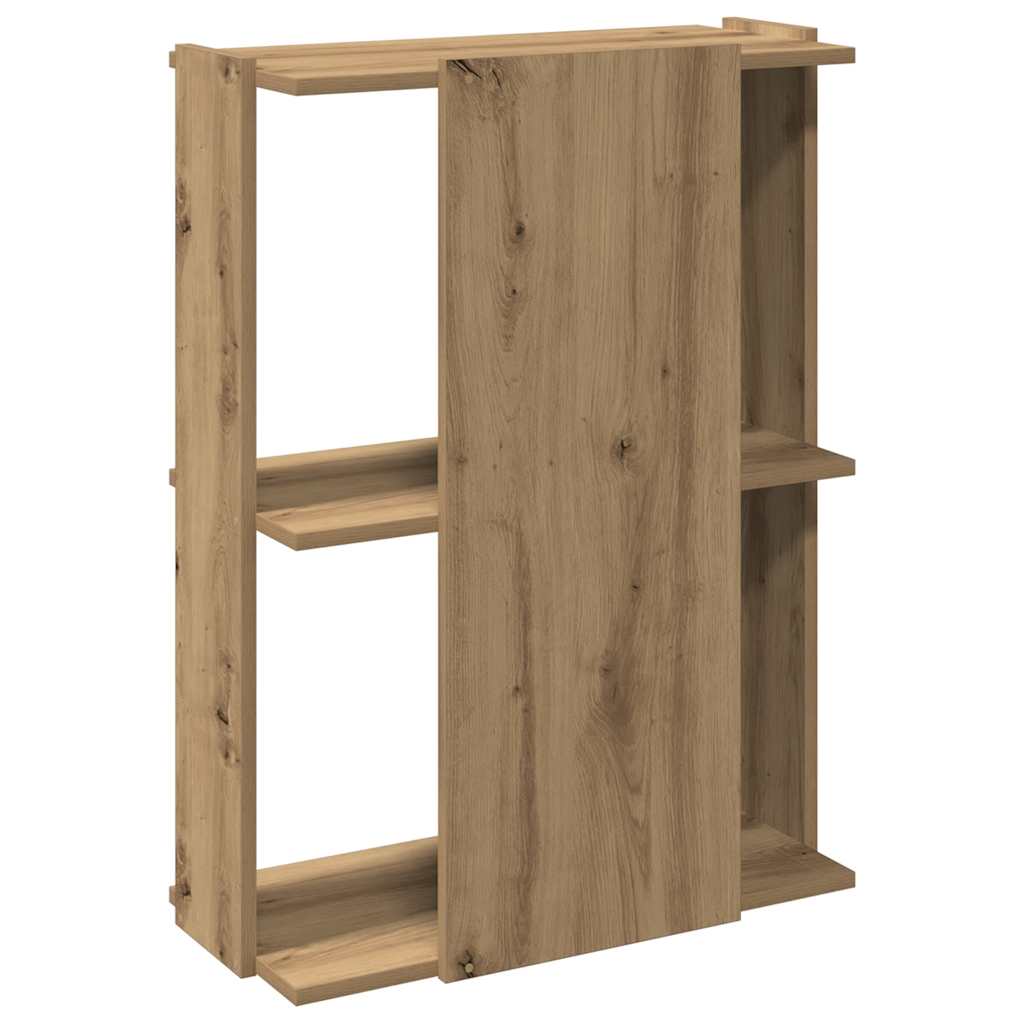 vidaXL Bibliotecă 3 etaje stejar artizanal 60x30x80 cm lemn prelucrat