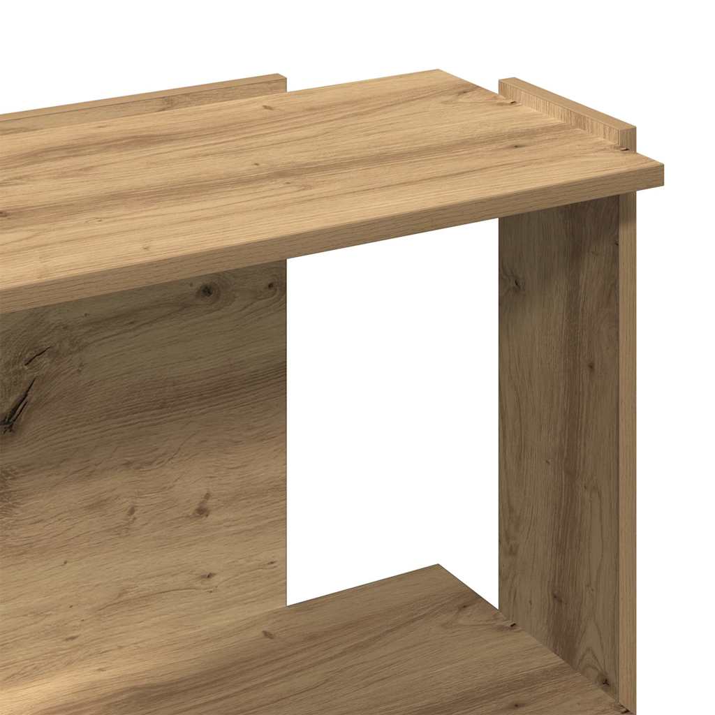 vidaXL Bibliotecă 3 etaje stejar artizanal 60x30x80 cm lemn prelucrat