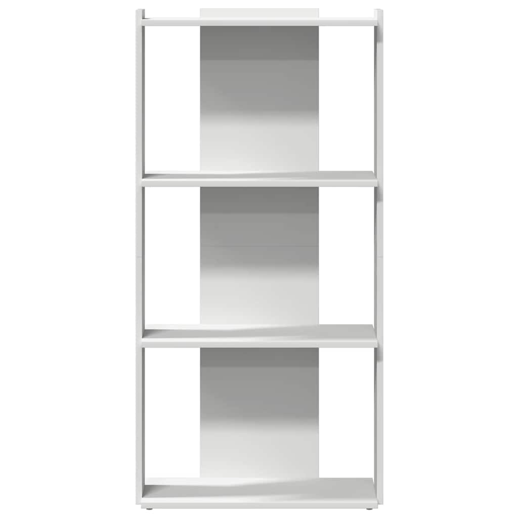vidaXL Bibliotecă cu 3 niveluri, alb, 60x30x120 cm, lemn de prelucrare vidaXL Bibliotecă cu 3 niveluri, alb, 60x30x120 cm, lemn de prelucrare