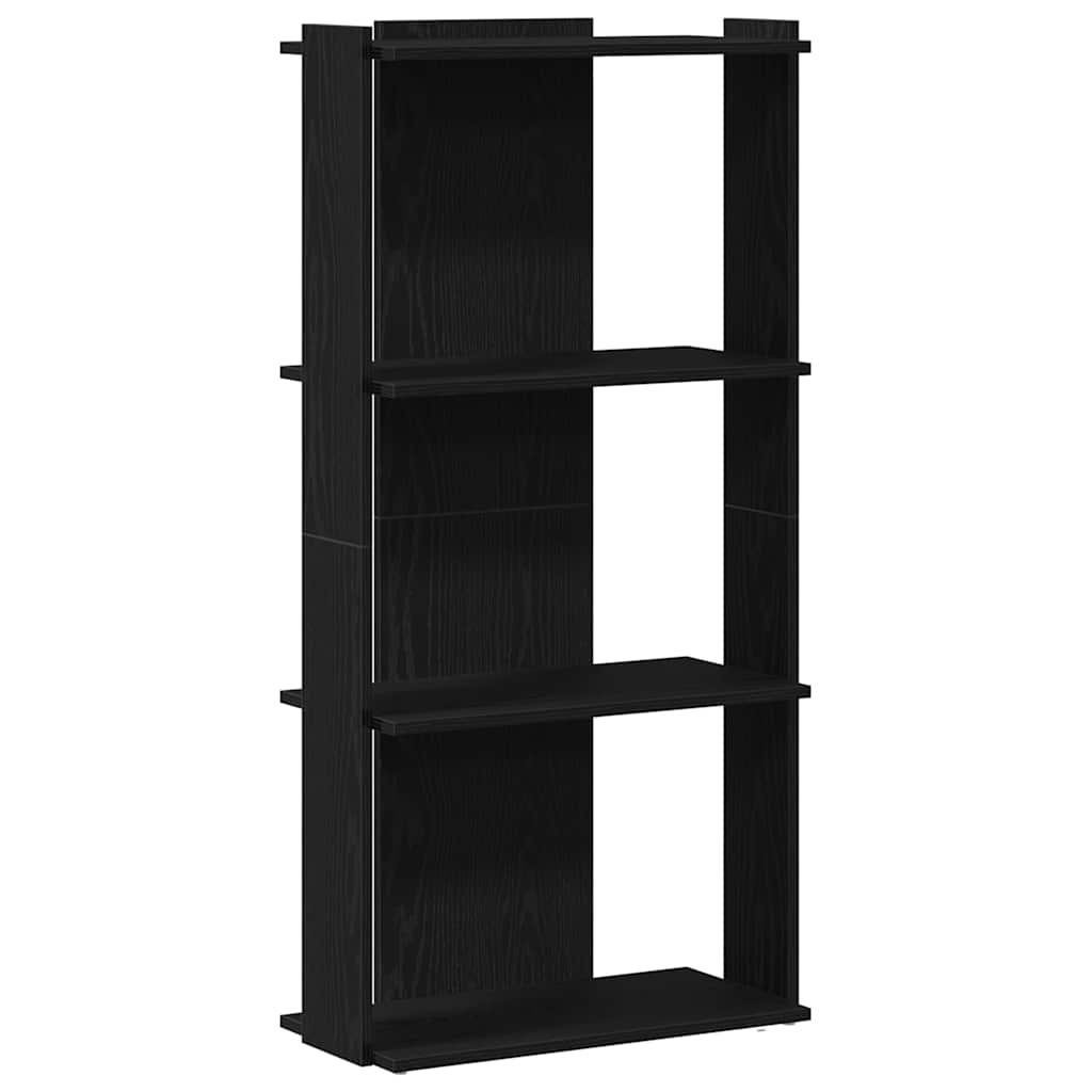 vidaXL Bibliotecă cu 3 niveluri, negru, 60x30x120 cm, lemn prelucrat vidaXL Bibliotecă cu 3 niveluri, negru, 60x30x120 cm, lemn prelucrat