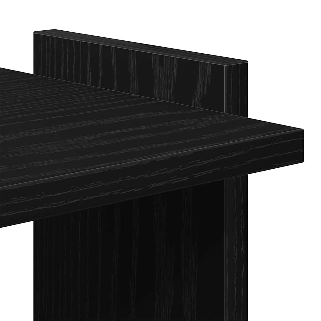 vidaXL Bibliotecă cu 3 niveluri, negru, 60x30x120 cm, lemn prelucrat vidaXL Bibliotecă cu 3 niveluri, negru, 60x30x120 cm, lemn prelucrat