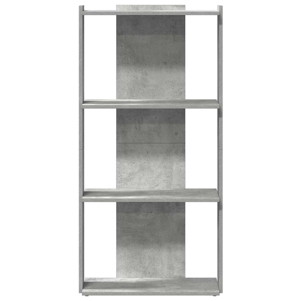 vidaXL Bibliotecă cu 3 niveluri, gri beton, 60x30x120cm lemn prelucrat vidaXL Bibliotecă cu 3 niveluri, gri beton, 60x30x120cm lemn prelucrat