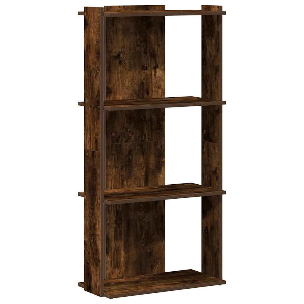 vidaXL Bibliotecă 3 niveluri stejar afumat 60x30x120 cm lemn prelucrat vidaXL Bibliotecă 3 niveluri stejar afumat 60x30x120 cm lemn prelucrat