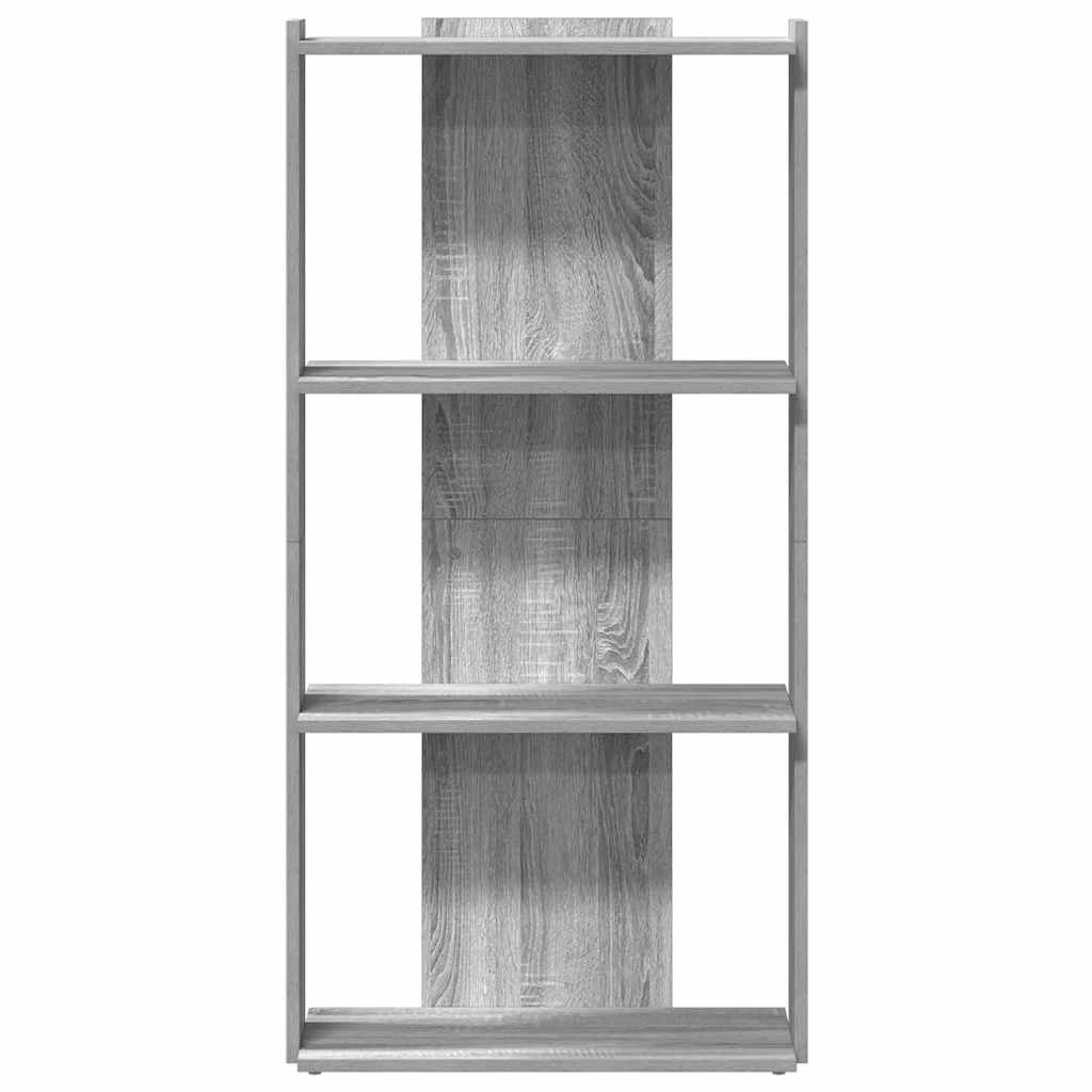 vidaXL Bibliotecă cu 3 niveluri gri sonoma 60x30x120 cm lemn prelucrat vidaXL Bibliotecă cu 3 niveluri gri sonoma 60x30x120 cm lemn prelucrat