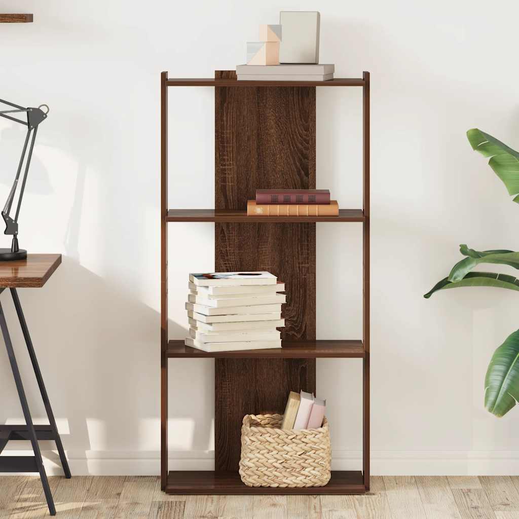 vidaXL Bibliotecă 3 niveluri, stejar maro 60x30x120 cm, lemn prelucrat vidaXL Bibliotecă 3 niveluri, stejar maro 60x30x120 cm, lemn prelucrat
