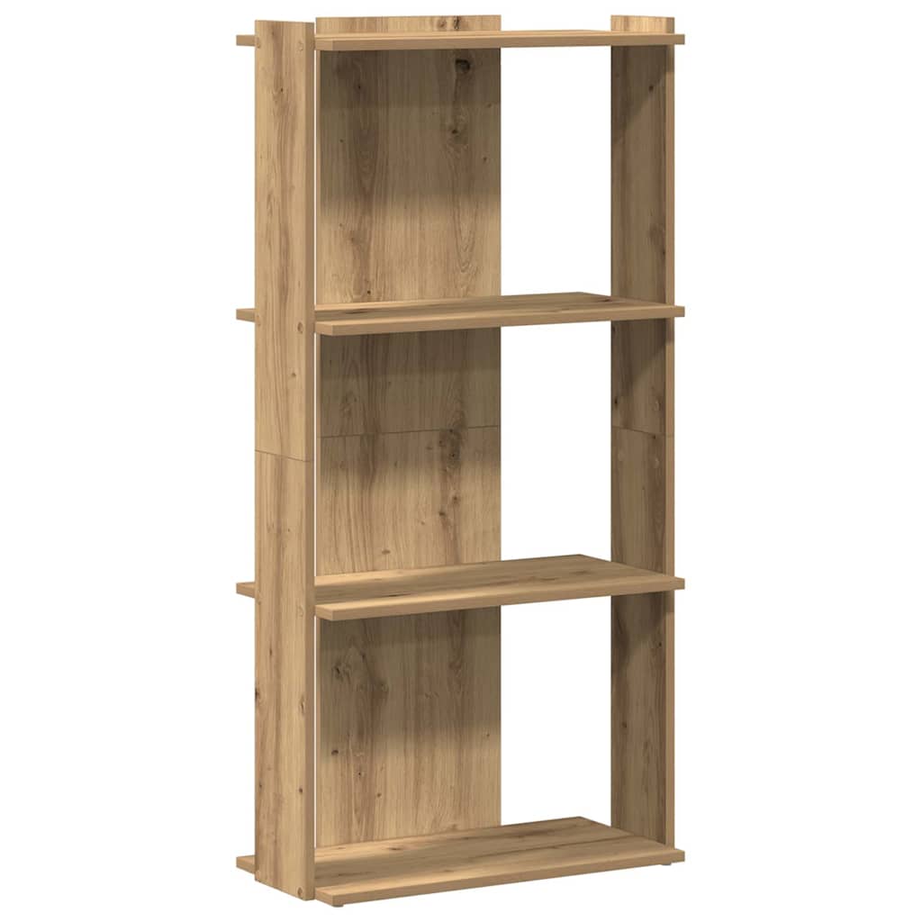vidaXL Bibliotecă 3 etaje stejar artizanal 60x30x120 cm lemn prelucrat vidaXL Bibliotecă 3 etaje stejar artizanal 60x30x120 cm lemn prelucrat