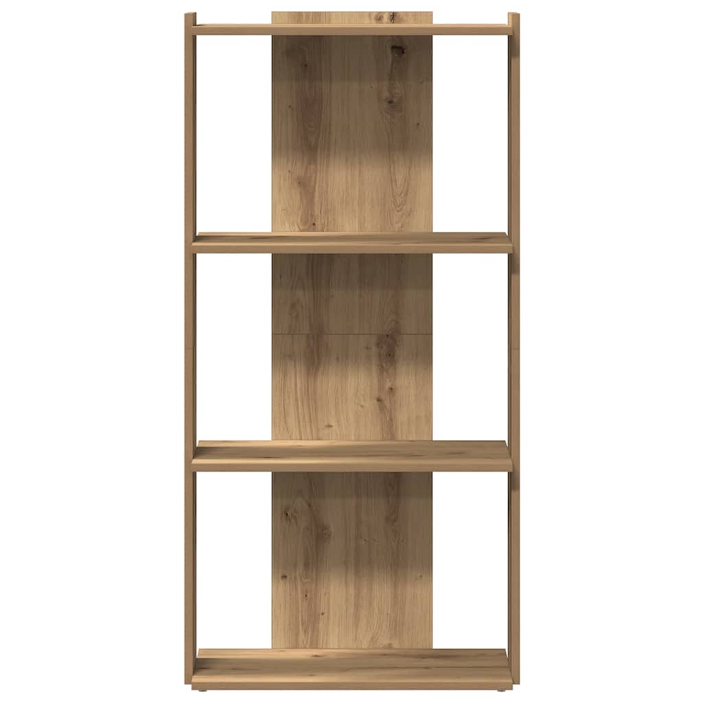 vidaXL Bibliotecă 3 etaje stejar artizanal 60x30x120 cm lemn prelucrat vidaXL Bibliotecă 3 etaje stejar artizanal 60x30x120 cm lemn prelucrat