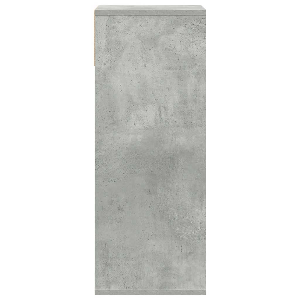 vidaXL Bibliotecă, gri beton, 34x31x80 cm, lemn prelucrat vidaXL Bibliotecă, gri beton, 34x31x80 cm, lemn prelucrat